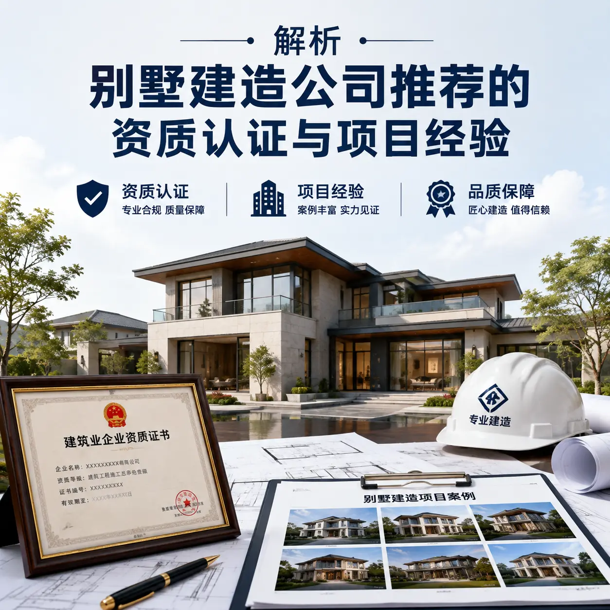 解析 雷山 别墅建造公司推荐的资质认证与项目经验